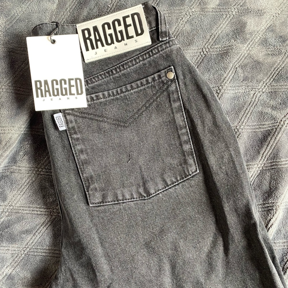 Black Washed Ragged Jeans *new* US 32
